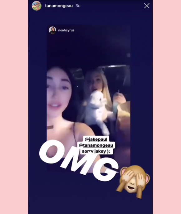 Noah Cyrus Tana Mongeau Instagram Story