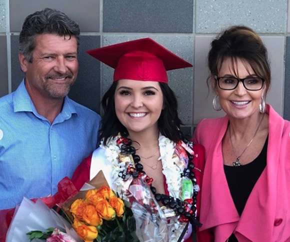Sarah and Todd Palin at daughter Piper graduation