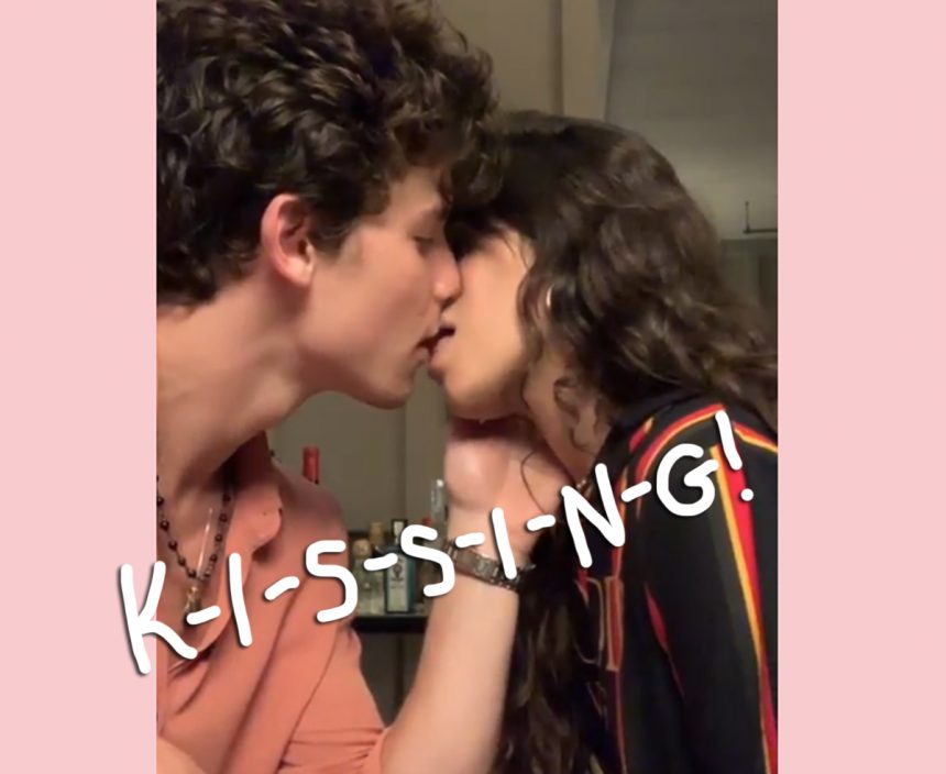 Camila cabello and shawn mendes kissing on the lips