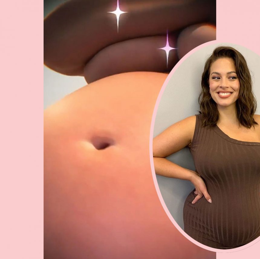860px x 856px - Pregnant Ashley Graham Bares Her Body & Baby Bump In Naked ...