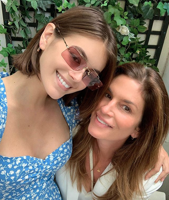 Kaia Gerber with momma Cindy Crawford