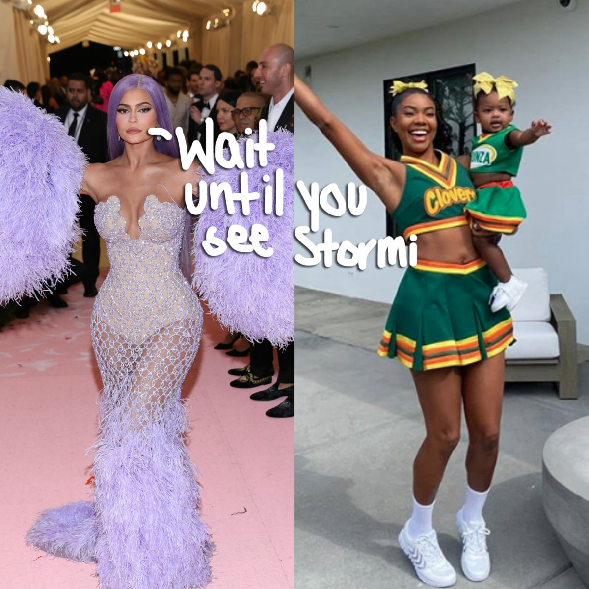 Kylie Jenner S Daughter Stormi Gets The Met Gala Treatment For Halloween As Gabrielle Union Shows Off Her Bring It On Mini Me Perez Hilton