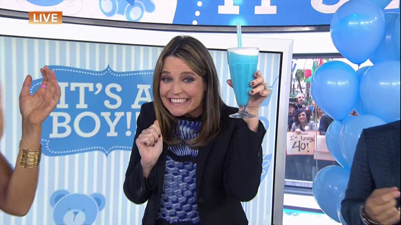 Savannah Guthrie celebrates her gender reveal on the Today show