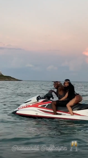 cardi b and offset ride jet ski