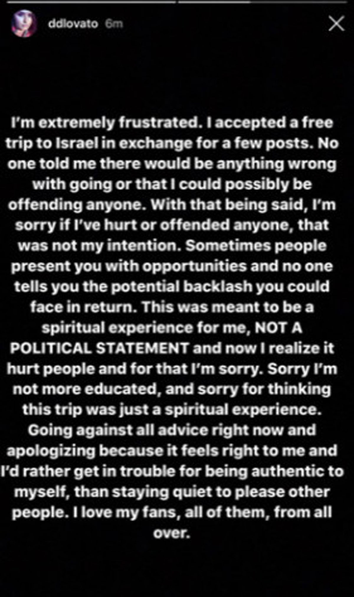 Demi Lovato apologizes over backlash