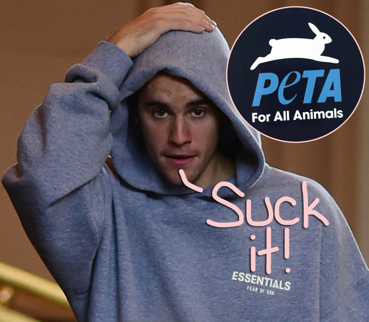 Justin Bieber tells PETA to suck it