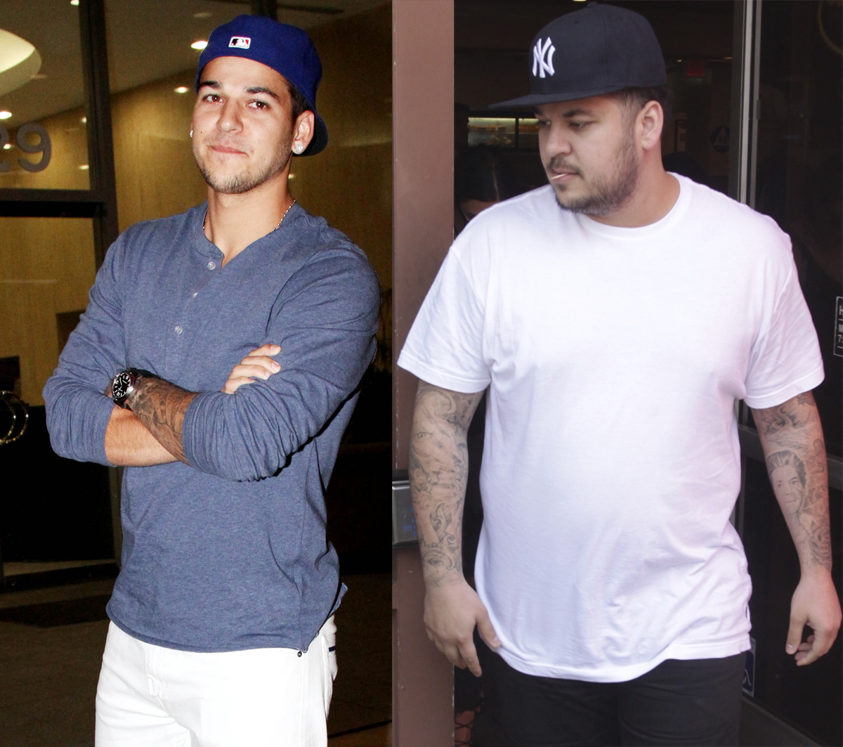 Rob Kardashian body transformations