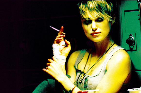 Keira Knightley as Domino in the 2005 film of the same name