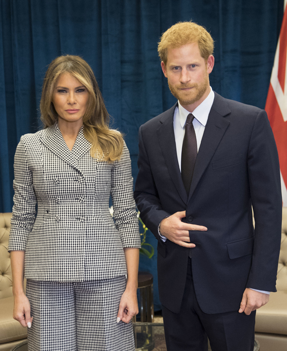 Prince Harry and Melania Trump