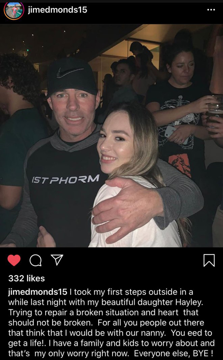Jim Edmonds Post Malone concert daughter Hayley