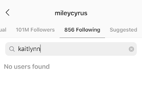 miley cyrus unfollows kaitlynn carter