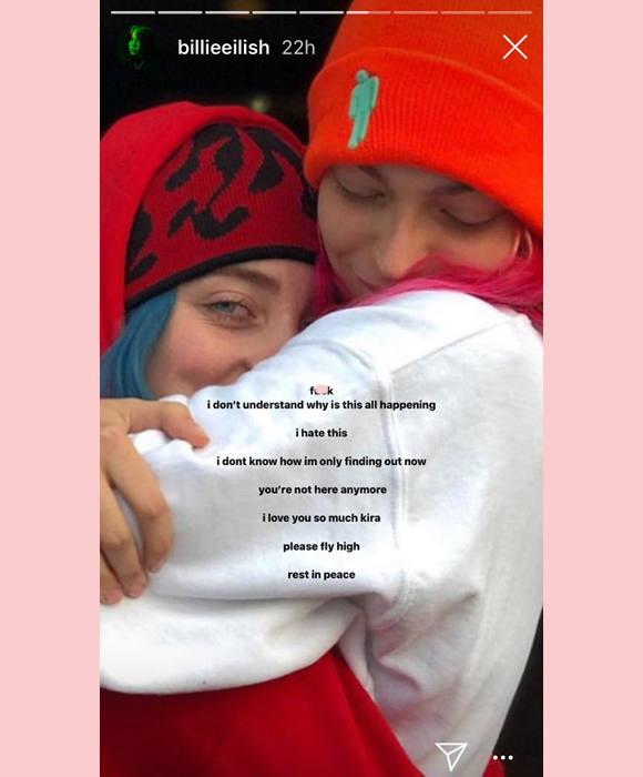 Billie Eilish mourns fan Instagram Story 5