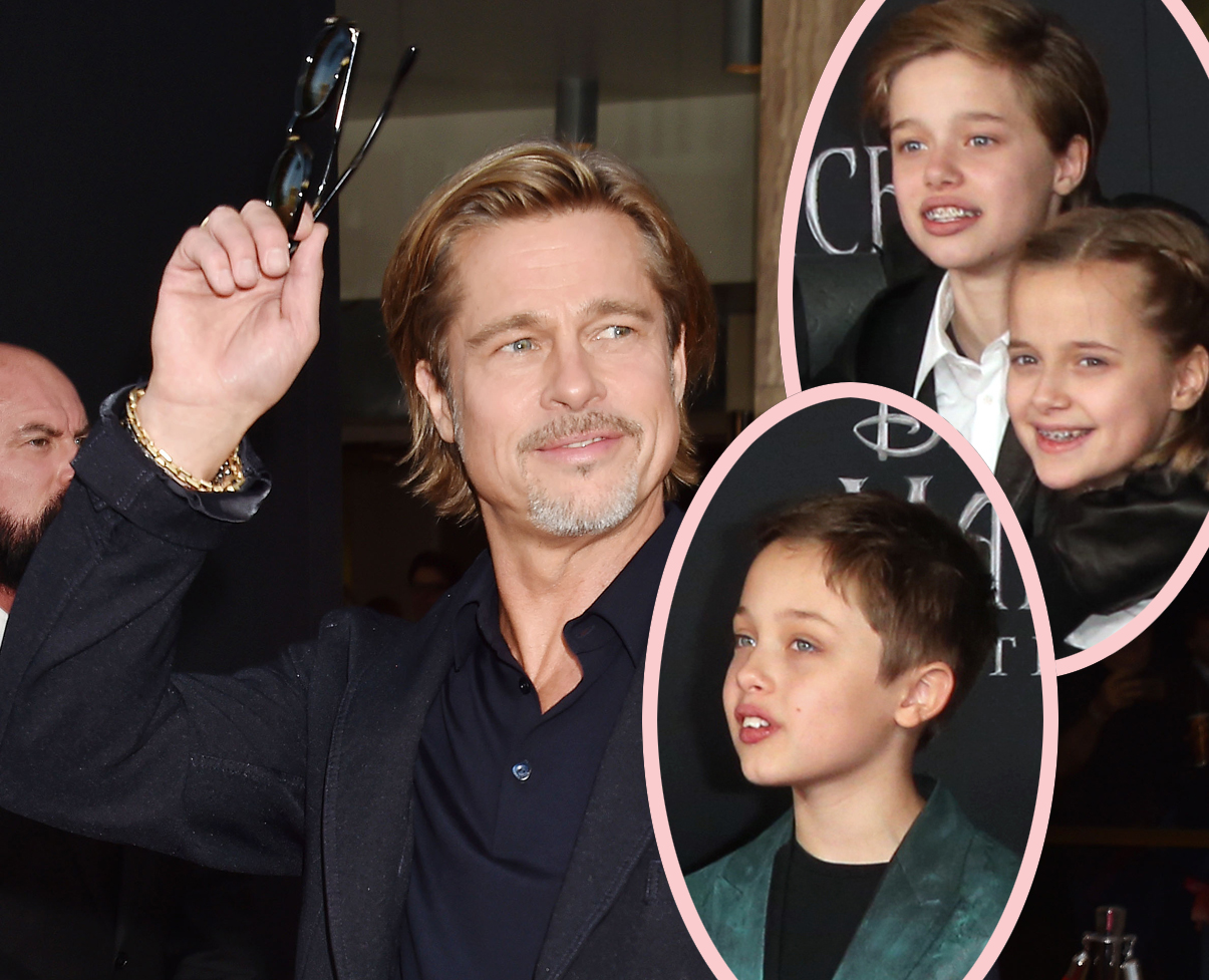 Brad Pitt Got To See His Kids For His Birthday! Perez Hilton