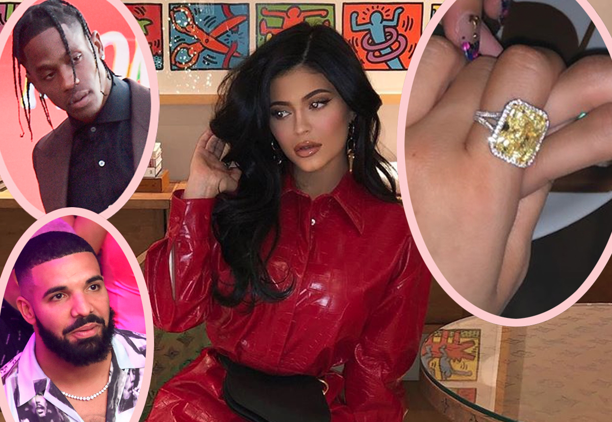Kylie Jenner Shows Off Her Diamond Ring & Python Birkin Bag At