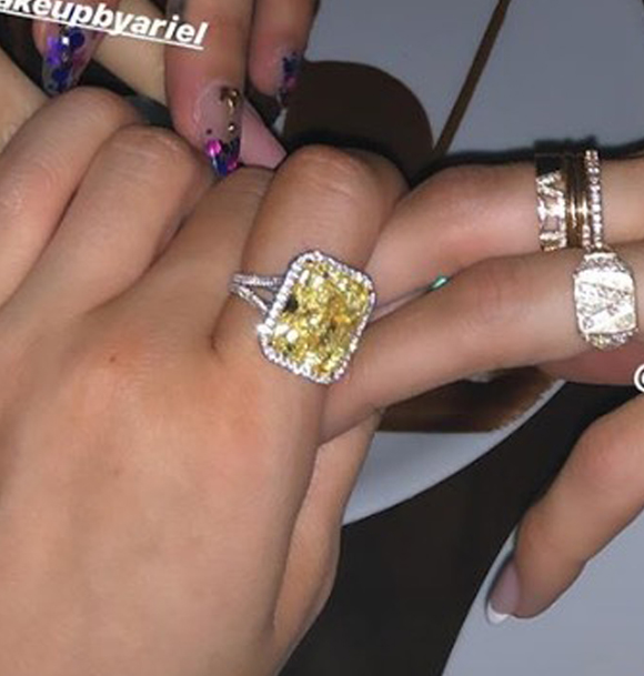 Kylie jenner engagement hot sale ring 2019