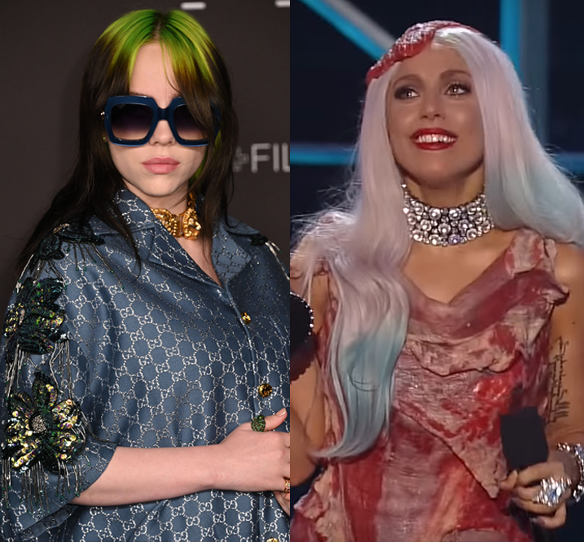 Billie Eilish shades Lady Gaga's meat dress