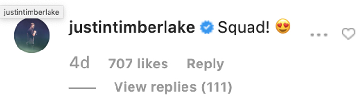 Justin Timberlake Jessica Biel Instagram emoji response