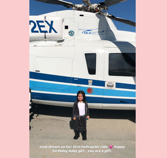 Kylie Jenner Dream Kardashian helicopter ride proof Instagram Stories