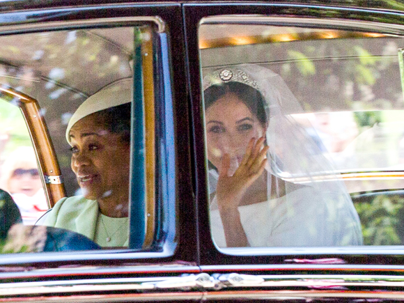 Meghan Markle and mother Doria Ragland en route to the Royal Wedding