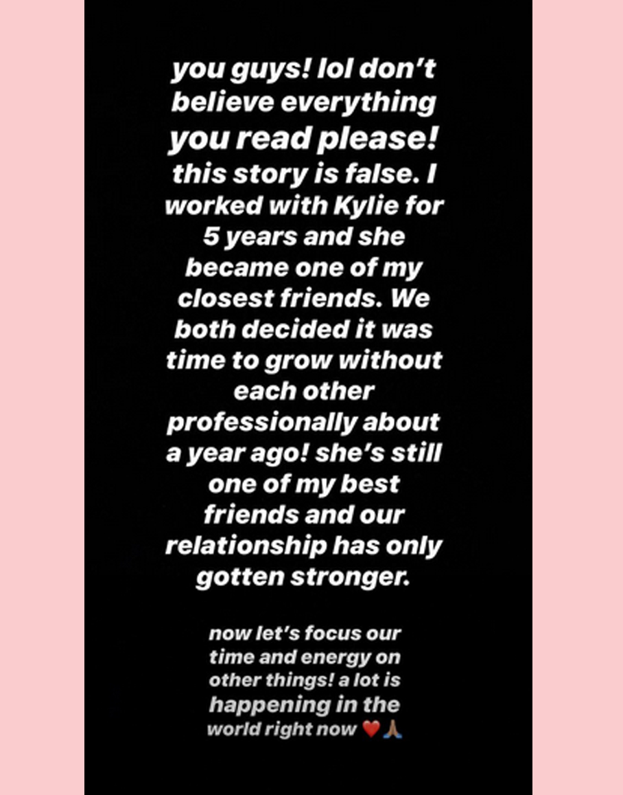 Kylie Jenner S Ex Assistant Bff Clarifies Their Relationship After False Story The Union Journal