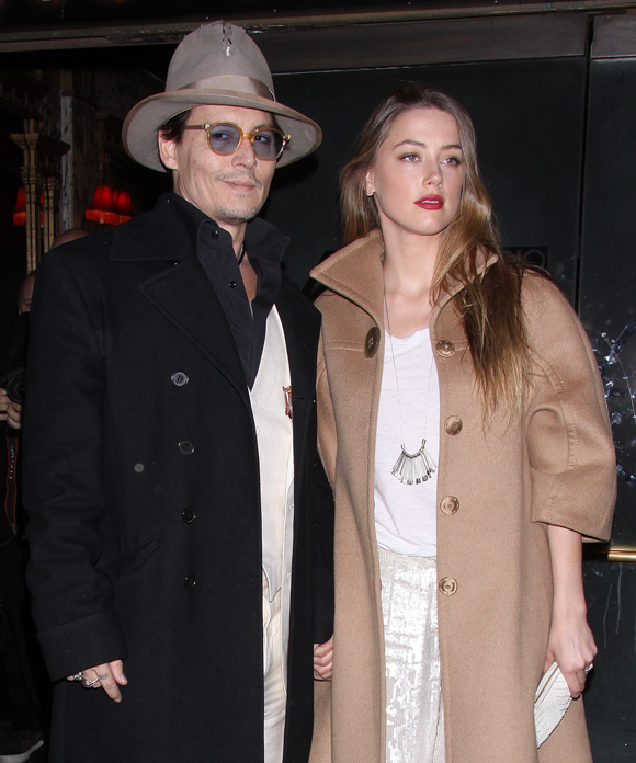 Johnny Depp y Amber Heard en abril de 2014