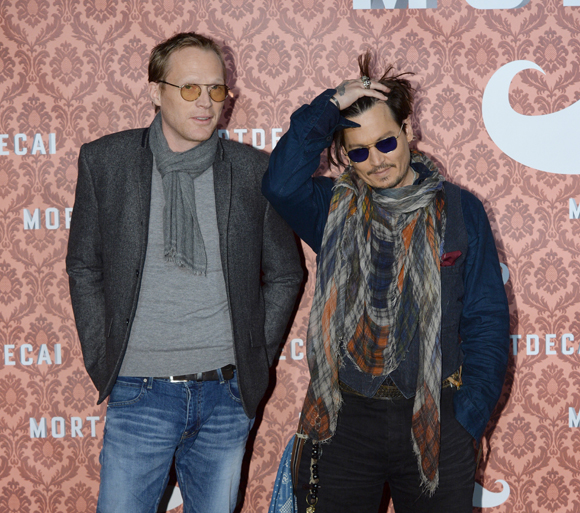 Johnny Depp and Paul Bettany in 2015