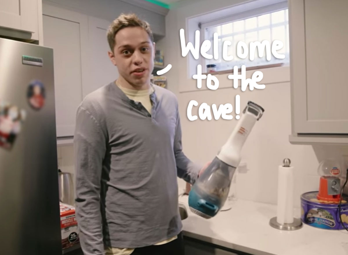 Pete Davidson shows off his basement man cave.
