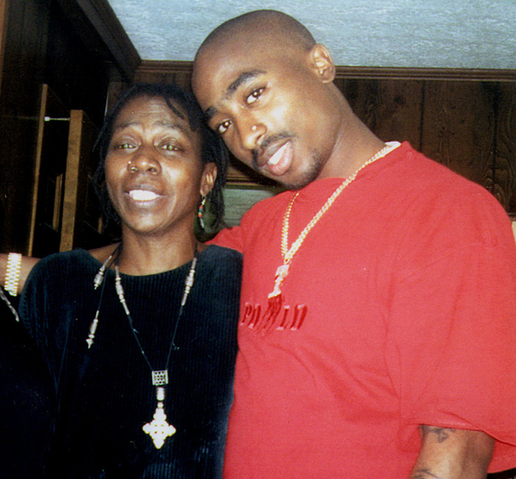 Tupac Shakur with his mother Afeni