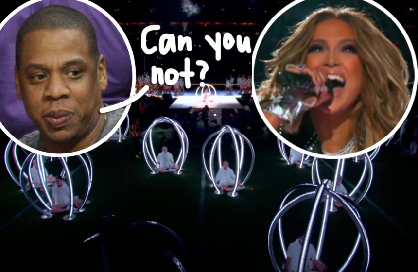 jennifer lopez super bowl cages