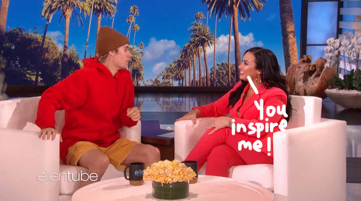 Demi Lovato interviews Justin Bieber on Ellen Degeneres Show