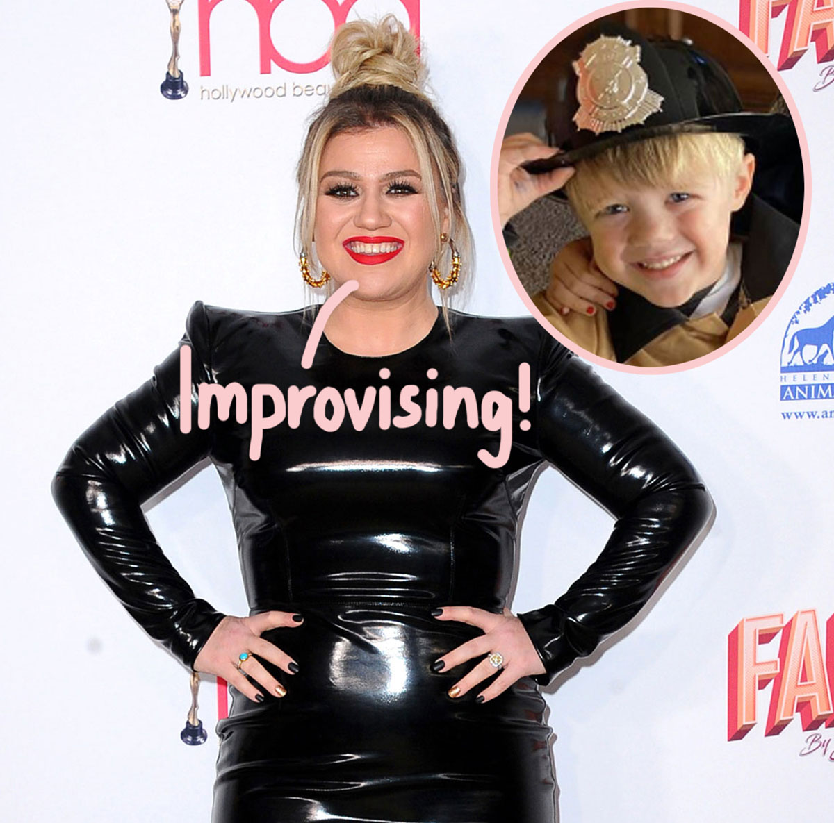 Kelly Clarkson uses her toddler's potty amid plumbing issues.