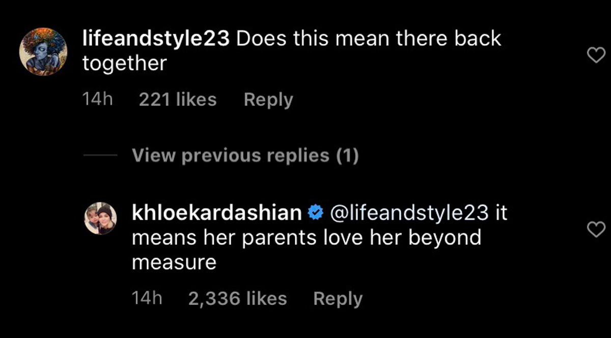 Khloé Kardashian responds about getting back together with Tristan Thompson