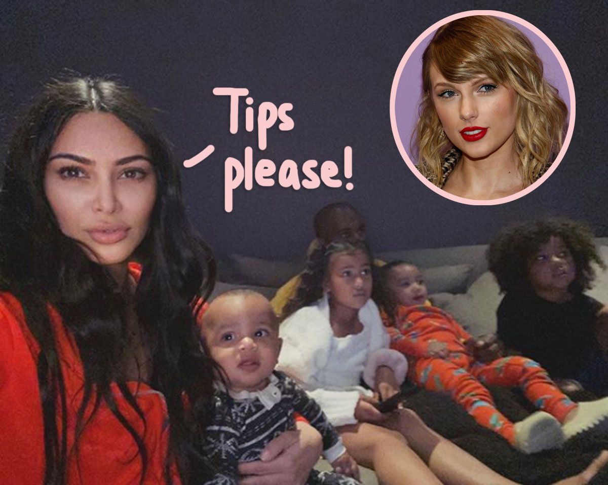Kim Kardashian Asks For Kid-Friendly Quarantine Tips - But Gets EPICLY Trolled By Taylor Swift Fans - Perez Hilton