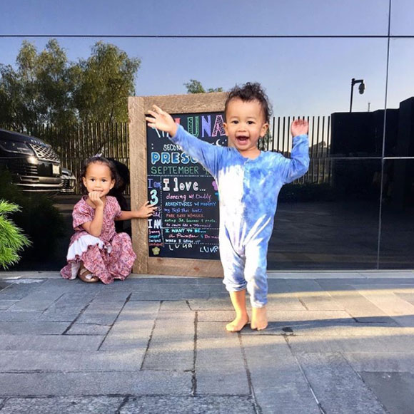 Chrissy Teigen and John Legend's two children, Luna and Miles.