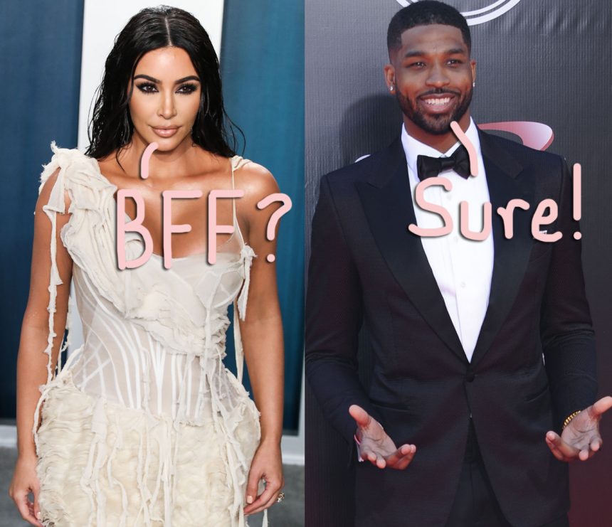 Kim Kardashian says she loves Tristan Thompson like a brother after they bonded!