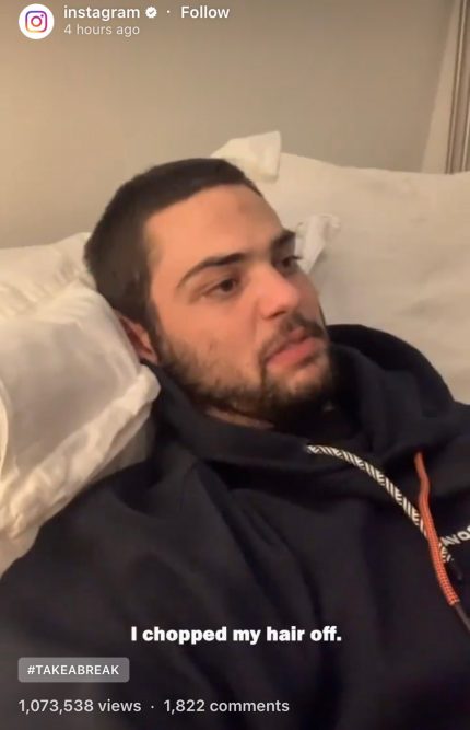 noah centineo buzz cut joke