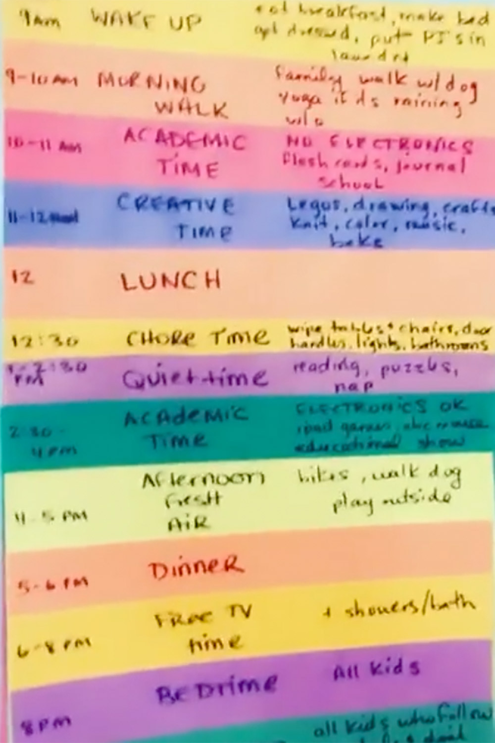 pink shares her self quarantine schedule