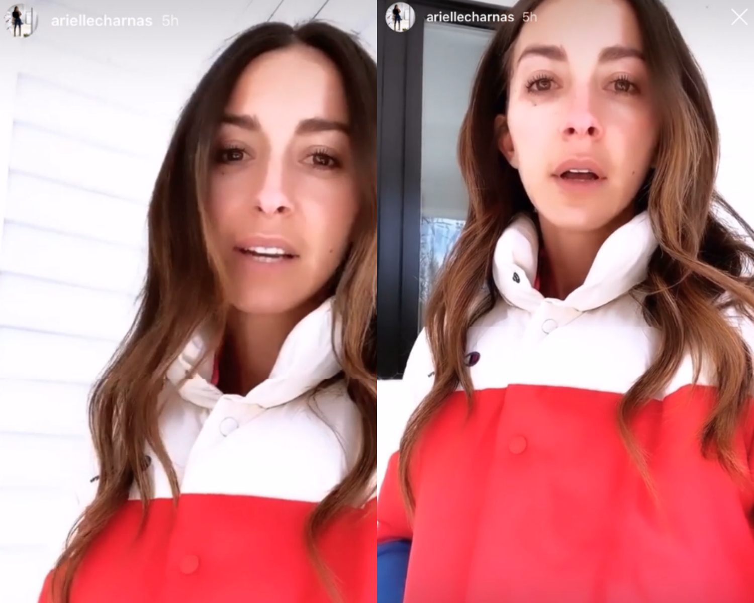 arielle charnas crying about coronavirus backlash