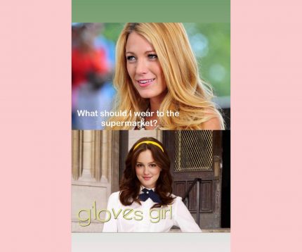 Blake lively gossip girl meme IG