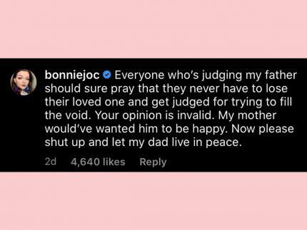 bonnie chapman ig comment defense