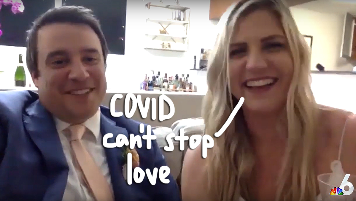 Couple has wedding on balcony amid pandemic