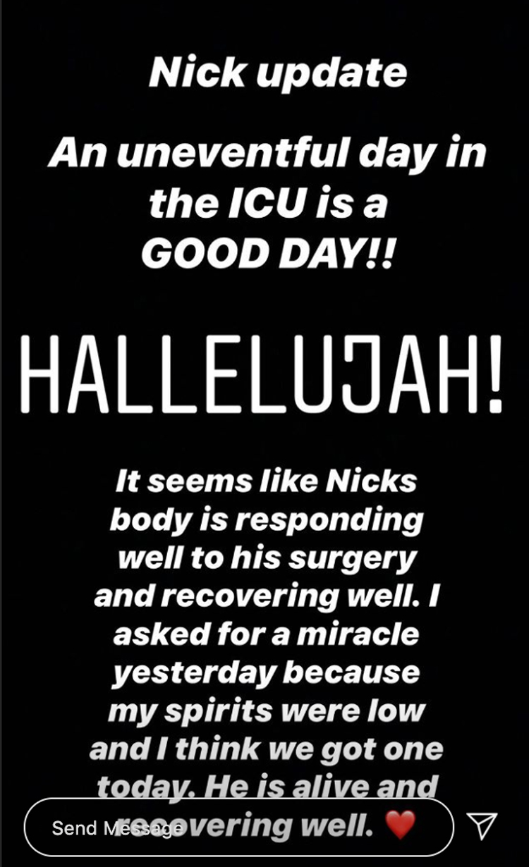 Broadway Star Nick Cordero S Body Is Responding Well After Leg Amputation As His Gofundme Surges To Over 350k Celebritytalker Com - best color brawl stars nicks