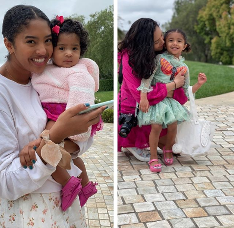 vanessa bryant celebrates easter with natalia bianka and capri