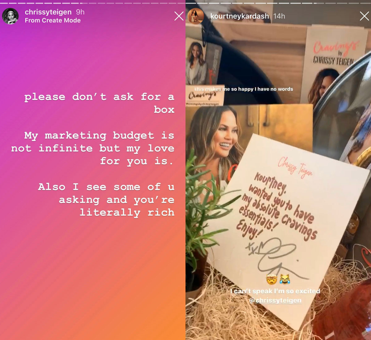 Chrissy Teigen wants her friends to stop asking for free PR boxes