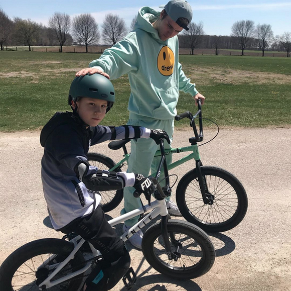 Jaxon Bieber Instagram brother Justin bike photo