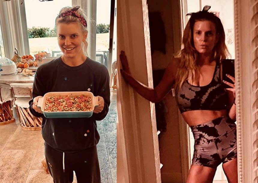 Jessica Simpson Flaunts Her Toned Abs & Legs In Empowering 
