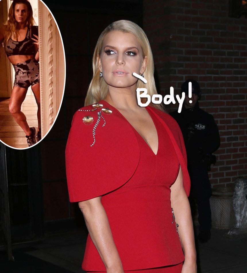 Jessica Simpson shows off super toned legs with fiance 