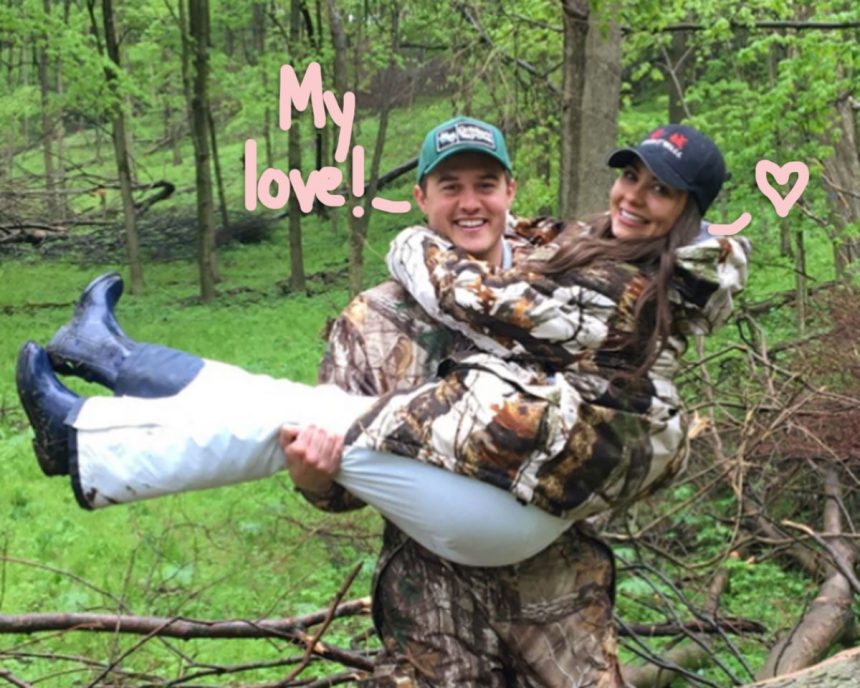 Peter Weber and Kelley Flanagan show off PDA as they quarantine together in Los Angeles.