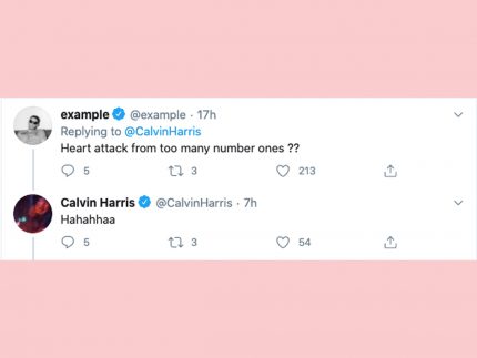 Calvin Harris example twitter comment