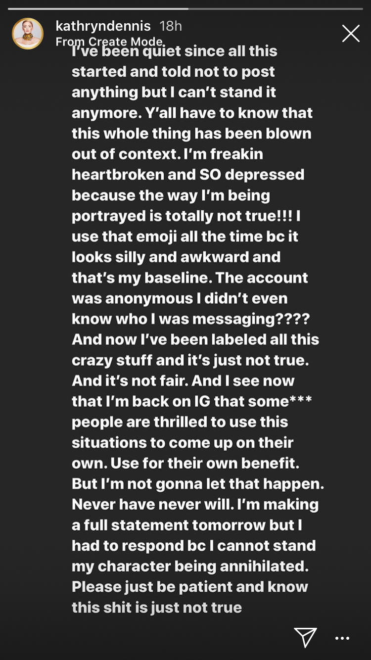 Kathryn Dennis responds to racism accusations!